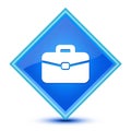 Office Bag icon isolated on special blue diamond button