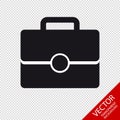 Office Bag Icon - Vector Illustration - Isolated On Transparent Background Royalty Free Stock Photo