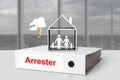 Office binder lightening arrester house family Royalty Free Stock Photo