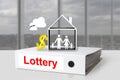 Office binder lottery family house Royalty Free Stock Photo