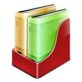 Office binder with paper folders