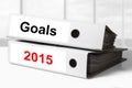 Office binders goals 2015 Royalty Free Stock Photo