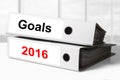 Office binders goals 2016 Royalty Free Stock Photo