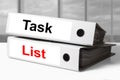 Office binders task list Royalty Free Stock Photo