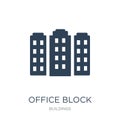 office block icon in trendy design style. office block icon isolated on white background. office block vector icon simple and