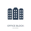 office block icon in trendy design style. office block icon isolated on white background. office block vector icon simple and