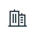 office block icon vector from property concept. Thin line illustration of office block editable stroke. office block linear sign Royalty Free Stock Photo