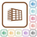 Office block simple icons