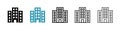 Office block vector set on white background
