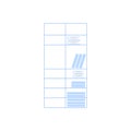 Office bookshelf flat color vector object