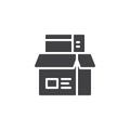 Office box vector icon Royalty Free Stock Photo