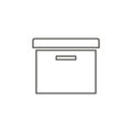 Office box vector icon. Simple element illustration from map and navigation concept. Office box vector icon. Real estate Royalty Free Stock Photo