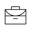 Office briefcase icon isolated on white background