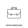 Office Briefcase line icon. Thin design style from office tools icon collection. Simple office briefcase icon for infographics and Royalty Free Stock Photo