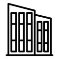 Office building center icon outline vector. Modern city Royalty Free Stock Photo