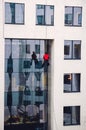 Office building cleaner in Warsaw Royalty Free Stock Photo