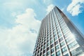 Office building with clear blue sky in background. Royalty Free Stock Photo