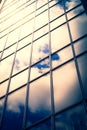 Modern office building facade, sky reflection Royalty Free Stock Photo