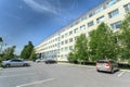 Office building facade, parking Royalty Free Stock Photo