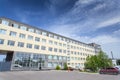 Office building facade, parking Royalty Free Stock Photo