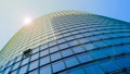 Office building facade , skyscraper with glass facade