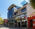 Office building with Germany embassy in Herzegovacka street of Podgorica, Montenegro. Sunny summer view.