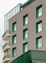 Office building with green windows Royalty Free Stock Photo