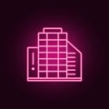 office building icon. Elements of interview in neon style icons. Simple icon for websites, web design, mobile app, info graphics Royalty Free Stock Photo