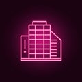 office building icon. Elements of interview in neon style icons. Simple icon for websites, web design, mobile app, info graphics Royalty Free Stock Photo