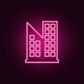 office building icon. Elements of web in neon style icons. Simple icon for websites, web design, mobile app, info graphics Royalty Free Stock Photo