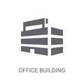 Office building icon. Trendy Office building logo concept on whi