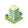 Office building isometric 3D icon Royalty Free Stock Photo