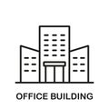 Office Building Line Icon. Real Estate Business Linear Pictogram. Residential House Construction Outline Symbol. City Royalty Free Stock Photo