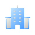 Office building location flat gradient two-color ui icon Royalty Free Stock Photo