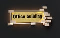 Office building modern golden sign