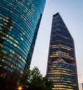 Office building at night mexico city Royalty Free Stock Photo