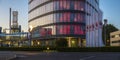 Office building of the Polish oil concern Lotos in Gdansk at night