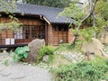 Zen Japanese style architectural courtyard (Taipei City Penalty Building) Royalty Free Stock Photo