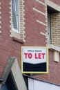 Office building to let sign due to closed business Royalty Free Stock Photo