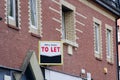 Office building to let sign due to closed business Royalty Free Stock Photo