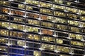 Office building windows at night Royalty Free Stock Photo