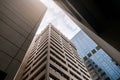 Office buildings in Adelaide city looking up Royalty Free Stock Photo