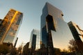 Office buildings at financial district known as Nueva Las Condes in Rosario Norte Street, Las Condes, Santiago Royalty Free Stock Photo