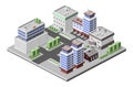 Office buildings isometric vector design illustration Royalty Free Stock Photo