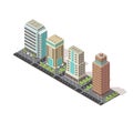 Office Buildings Isometric Design Royalty Free Stock Photo