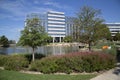 Office buildings and landscapes in Hall Park Frisco TX Royalty Free Stock Photo