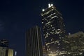 Office buildings at night Royalty Free Stock Photo