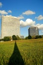 Office buildings and shadow Royalty Free Stock Photo