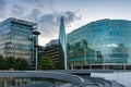 Office buildings on the south bank of the river Thames in London Royalty Free Stock Photo