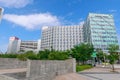 Office buildings and streetscape around Unseo station near Incheon International Airport Royalty Free Stock Photo